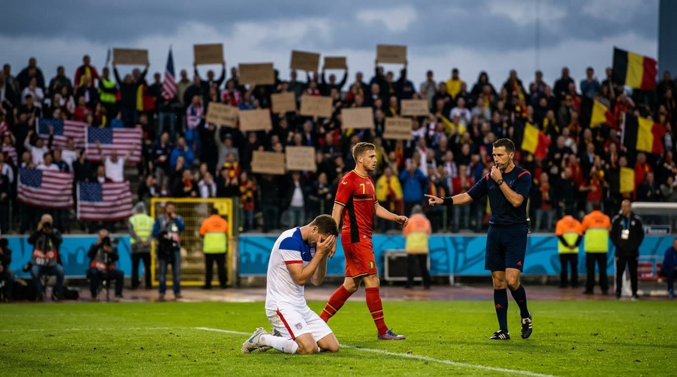 Belgium Leads USA 3-1 in World Cup Knockout Amid Trump-Balogun Ban Controversy