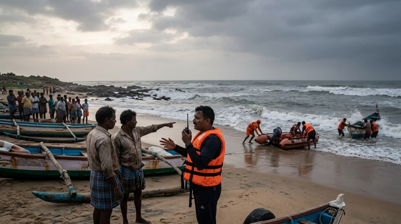 Search Underway for Six Missing Andhra Fishermen After Boat Capsizes