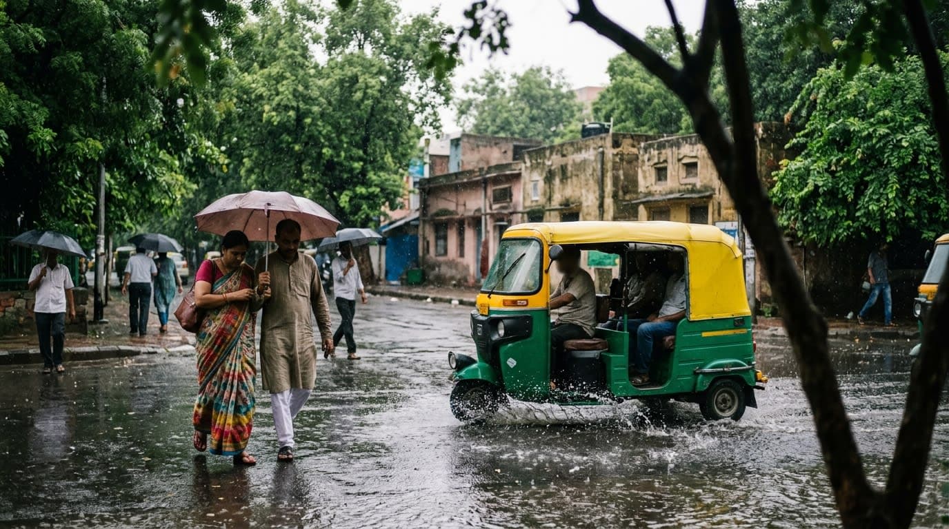 Delhi Under Orange Alert as Monsoon Rains Bring Much-Needed Relief