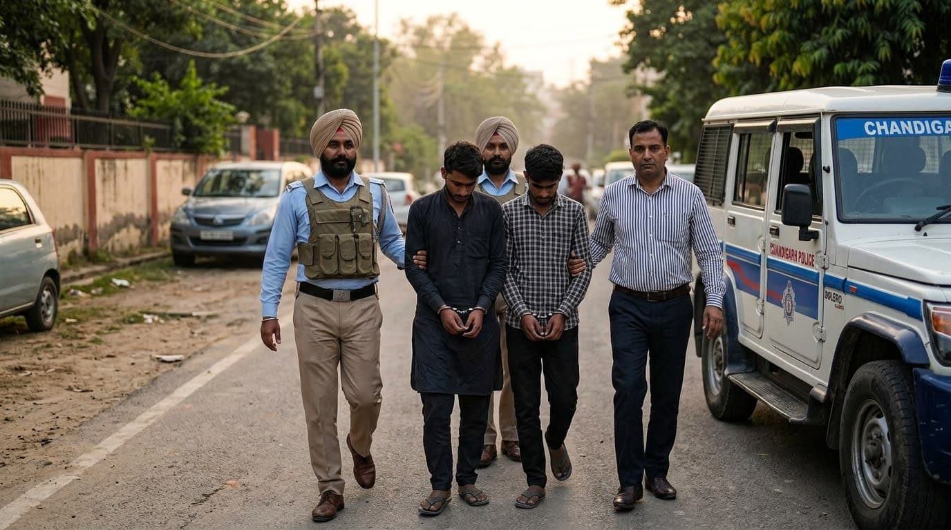 Chandigarh Police Bust Pakistan-Linked Narco-Terror Network, Three Arrested