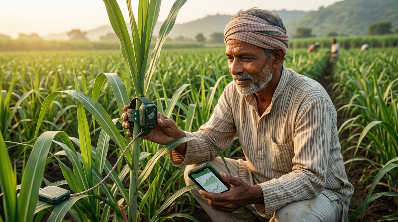 Smartwatch-Like Sensors Poised to Revolutionise Crop Monitoring, Offering Early Warnings for Indian Farmers