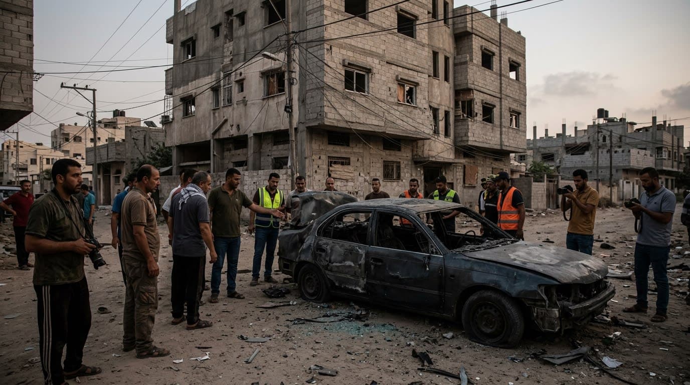 Israeli Strikes Claim Six Lives in Gaza; Hamas Spokesperson's Vehicle Targeted