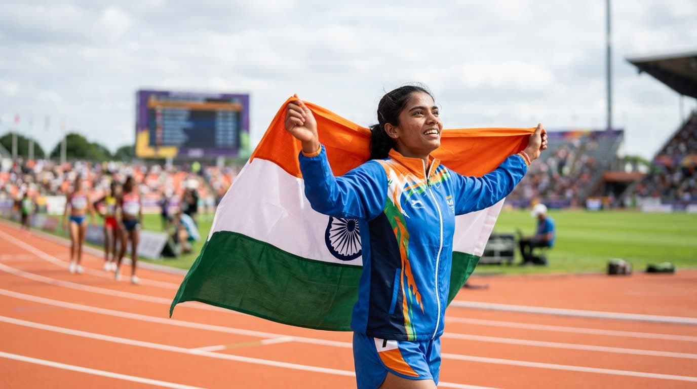 India Shines with Five Medals, Including Gold, on Opening Day of Asian U-23 Athletics